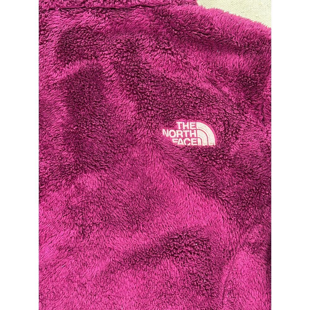 The North Face Women's Small Dark Pink Fuzzy Fleece Full Zip Outdoor Jacket